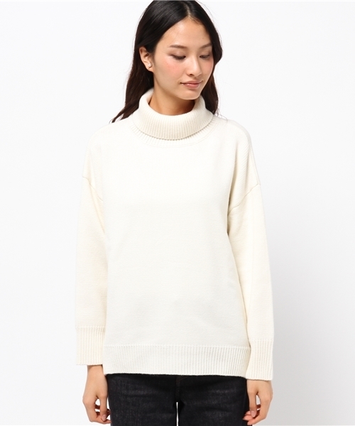 allureville（アルアバイル）の「ハイネックストレッチプルオーバー（ニット/セーター・レディース・ホワイト/グレー/ネイビー/キャメル・FREE）」の5枚目の写真