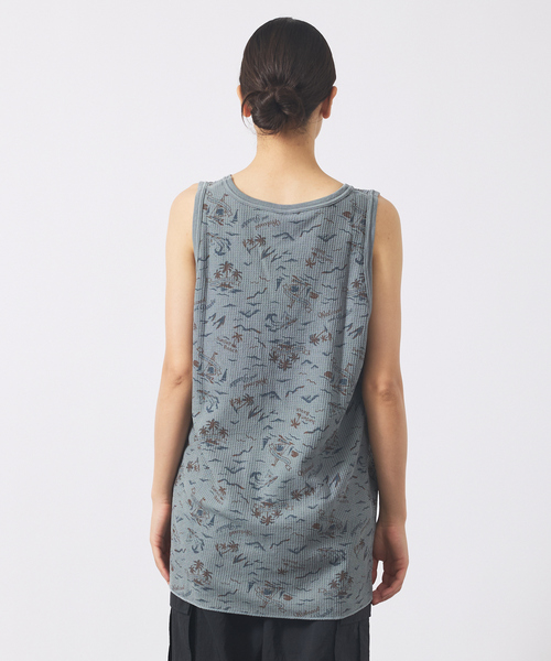 ABAHOUSE(アバハウス)の「【JEMORGAN LONG JOHNS/ジェーイーモーガンロングジョーンズ】オーバーダイ ワッフル総柄プリントタンクトップJE786-22S/オーバーダイ/柄/デザイン/ワッフル【WEB限定】(タンクトップ・メンズ・グレー/ブルー/マスタード・M/L/XL)」の10枚目の写真