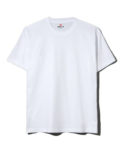 HANES（ヘインズ）の「Hanes/ヘインズ 2P BEEFY-T Tシャツ（Tシャツ/カットソー・メンズ・ネイビー/グレー/ブラック/ホワイト・XL/L/M/S）」の5枚目の写真