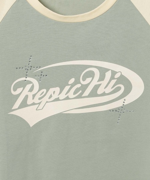 repipi armario(レピピ アルマリオ)の「【HOnOKAコラボ】ラグランTシャツ(Tシャツ/カットソー・キッズ・グリーン/ピンク/ホワイト・MEDIUM/LARGE)」の13枚目の写真