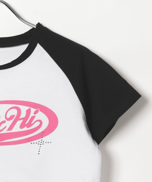 repipi armario(レピピ アルマリオ)の「【HOnOKAコラボ】ラグランTシャツ(Tシャツ/カットソー・キッズ・グリーン/ピンク/ホワイト・MEDIUM/LARGE)」の8枚目の写真