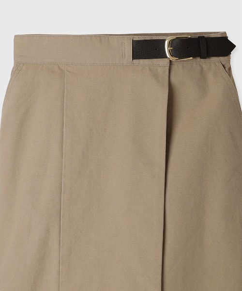 anuans ベルデッドチノタイトスカート 新品 ベルテッドチノタイトスカート(S BEIGE): スカートanuans