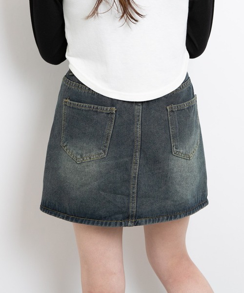 pumpkin port（パンプキンポート）の「デニム カーゴ インパン付ミニスカート（デニムスカート・レディース・ブラック/ネイビー・L/M/S）」の13枚目の写真