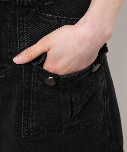 pumpkin port（パンプキンポート）の「デニム カーゴ インパン付ミニスカート（デニムスカート・レディース・ブラック/ネイビー・L/M/S）」の15枚目の写真