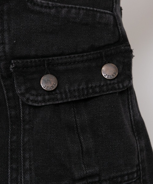 pumpkin port（パンプキンポート）の「デニム カーゴ インパン付ミニスカート（デニムスカート・レディース・ブラック/ネイビー・L/M/S）」の19枚目の写真