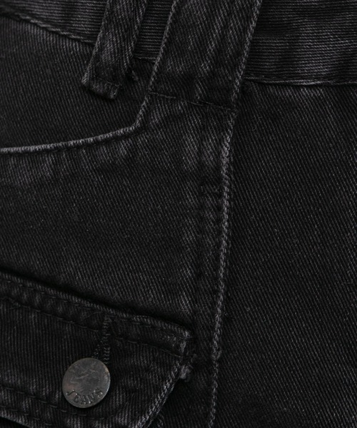 pumpkin port（パンプキンポート）の「デニム カーゴ インパン付ミニスカート（デニムスカート・レディース・ブラック/ネイビー・L/M/S）」の21枚目の写真