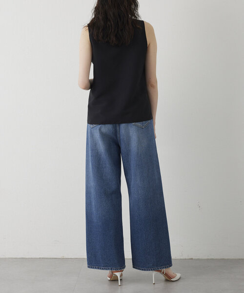 Drawing Numbers（ドローイング ナンバーズ）の「【Drawing Numbers】サテンタンクトップブラウス（シャツ/ブラウス・レディース・ブラック/ホワイト・38）」の6枚目の写真