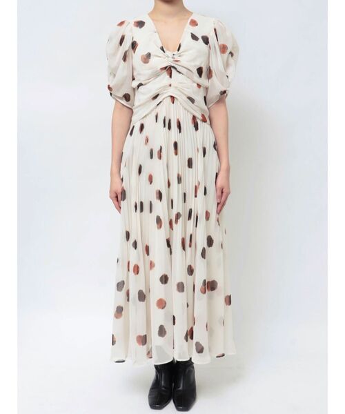 OUNNOUN（オウンノウン）の「【OUNNOUN】ドットプリーツワンピース（ワンピース・レディース・アイボリー/ブラック・MEDIUM/SMALL）」の16枚目の写真