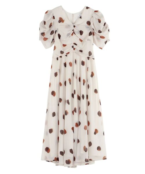 OUNNOUN（オウンノウン）の「【OUNNOUN】ドットプリーツワンピース（ワンピース・レディース・アイボリー/ブラック・MEDIUM/SMALL）」の9枚目の写真