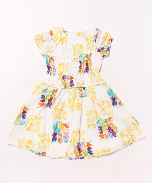 HAKKA KIDS（ハッカキッズ）の「スクエアフルーツ＆フラワープリントワンピース（ワンピース・キッズ・オフホワイト/ネイビー・120cm/130cm/110cm）」の3枚目の写真