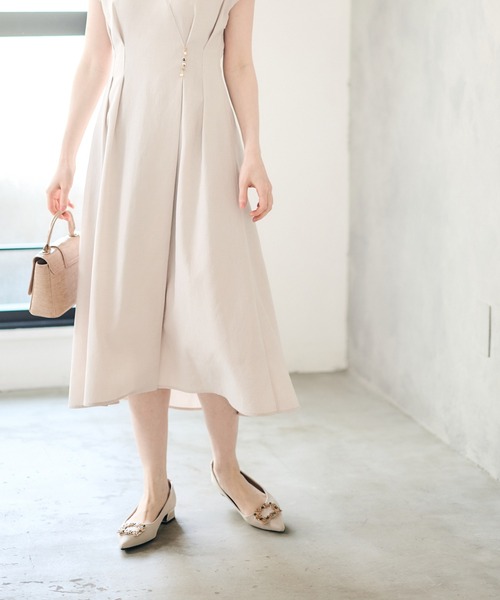 12Twelve Agenda（トゥエルブ　アジェンダ）の「ウォッシャブルリネンライクカシュクールワンピース（ワンピース・レディース・チャコールグレー/カーキ/ブラック/アイボリー・M）」の11枚目の写真