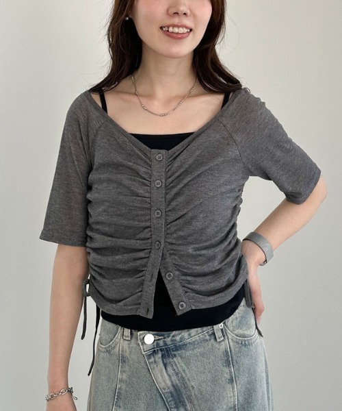 archives（アルシーヴ）の「レイヤードカットＳＥＴ　ＴＯＰＳ　５Ｓ（アンサンブル・レディース・イエロー/ピンク/ブラック/グレー・MEDIUM）」の7枚目の写真