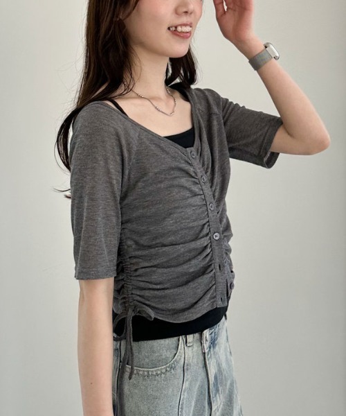 archives（アルシーヴ）の「レイヤードカットＳＥＴ　ＴＯＰＳ　５Ｓ（アンサンブル・レディース・イエロー/ピンク/ブラック/グレー・MEDIUM）」の10枚目の写真