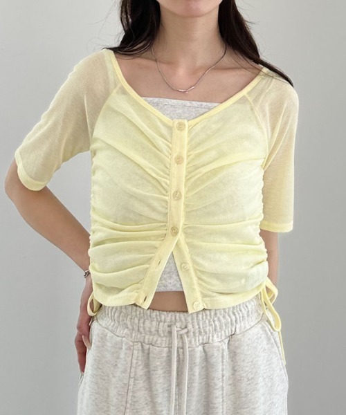 archives（アルシーヴ）の「レイヤードカットＳＥＴ　ＴＯＰＳ　５Ｓ（アンサンブル・レディース・イエロー/ピンク/ブラック/グレー・MEDIUM）」の21枚目の写真