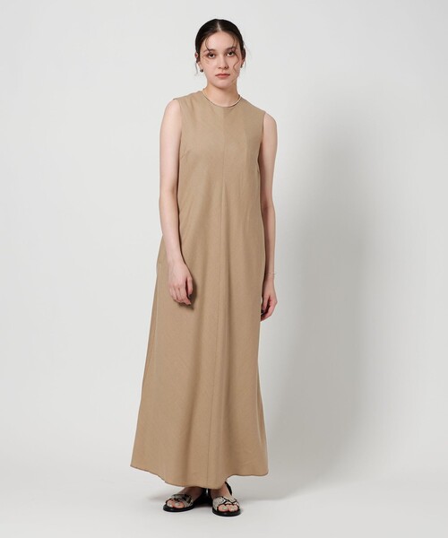 BEAUTY&YOUTH UNITED ARROWS（ビューティーアンドユースユナイテッドアローズ）の「麻ブレンド バイアス フレアワンピース（ワンピース・レディース・ネイビー/ベージュ・S/M）」の10枚目の写真