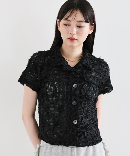 RAGEBLUE（レイジブルー）の「〈セットアップ対応〉アソートコンパクトスリムシャツ（シャツ/ブラウス・レディース・ブラック/ベージュ・FREE）」の10枚目の写真