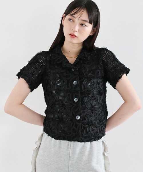 RAGEBLUE（レイジブルー）の「〈セットアップ対応〉アソートコンパクトスリムシャツ（シャツ/ブラウス・レディース・ブラック/ベージュ・FREE）」の12枚目の写真