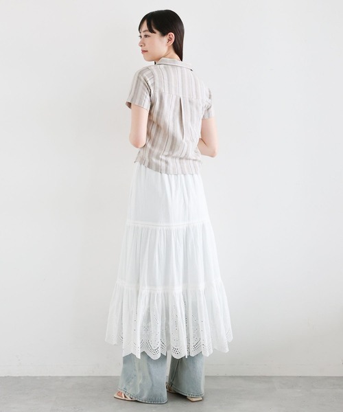 RAGEBLUE（レイジブルー）の「〈セットアップ対応〉アソートコンパクトスリムシャツ（シャツ/ブラウス・レディース・ブラック/ベージュ・FREE）」の5枚目の写真