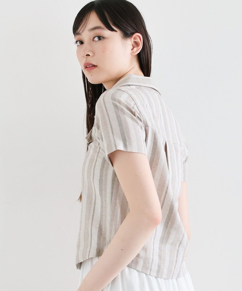 RAGEBLUE（レイジブルー）の「〈セットアップ対応〉アソートコンパクトスリムシャツ（シャツ/ブラウス・レディース・ブラック/ベージュ・FREE）」の7枚目の写真