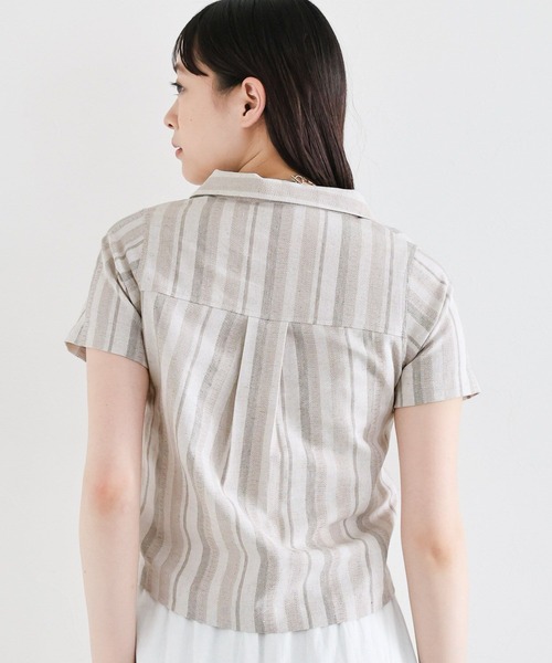 RAGEBLUE（レイジブルー）の「〈セットアップ対応〉アソートコンパクトスリムシャツ（シャツ/ブラウス・レディース・ブラック/ベージュ・FREE）」の8枚目の写真