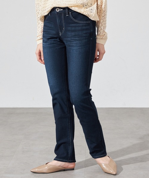 EDWIN(エドウィン)の「EDWIN LADIES ジャージーズ COOL スリムストレートデニムパンツ【涼】【速乾/ドライタッチ/蒸れにくい/軽量/夏用】(デニムパンツ・レディース・ライトインディゴブルー/ダークインディゴブルー・MEDIUM/X-SMALL/SMALL/LARGE)」の9枚目の写真
