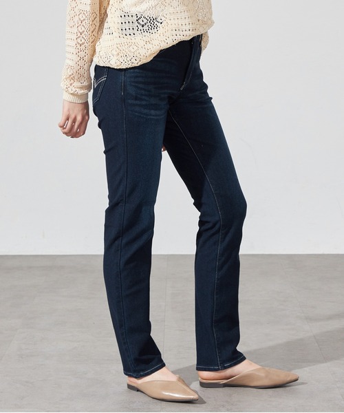 EDWIN(エドウィン)の「EDWIN LADIES ジャージーズ COOL スリムストレートデニムパンツ【涼】【速乾/ドライタッチ/蒸れにくい/軽量/夏用】(デニムパンツ・レディース・ライトインディゴブルー/ダークインディゴブルー・MEDIUM/X-SMALL/SMALL/LARGE)」の10枚目の写真