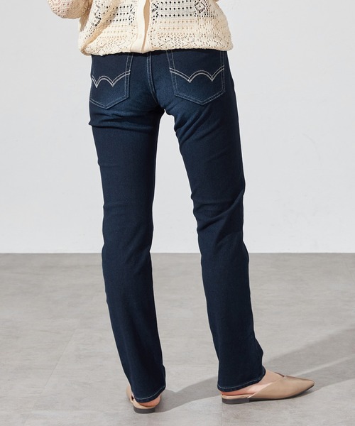 EDWIN(エドウィン)の「EDWIN LADIES ジャージーズ COOL スリムストレートデニムパンツ【涼】【速乾/ドライタッチ/蒸れにくい/軽量/夏用】(デニムパンツ・レディース・ライトインディゴブルー/ダークインディゴブルー・MEDIUM/X-SMALL/SMALL/LARGE)」の11枚目の写真