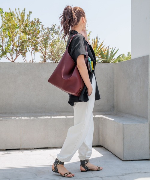 HEREIAM（ヘレイアム）の「【HEREIAM】ワンハンドルトートBAG（トートバッグ・レディース・ブラック/バーガンディー/ダークブラウン・FREE）」の13枚目の写真