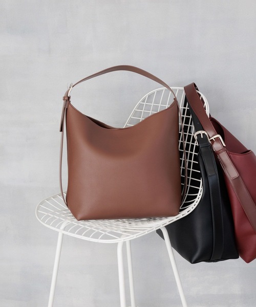 HEREIAM（ヘレイアム）の「【HEREIAM】ワンハンドルトートBAG（トートバッグ・レディース・ブラック/バーガンディー/ダークブラウン・FREE）」の5枚目の写真