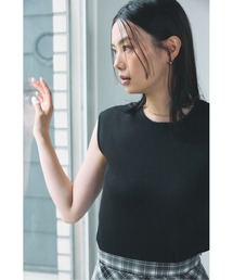 前後2WAYノースリリブニット