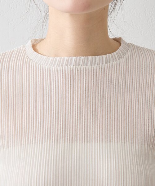 Whim Gazette（ウィムガゼット）の「プリーツハーフスリーブプルオーバー（Tシャツ/カットソー・レディース・ブラック/アイボリー・FREE）」の5枚目の写真