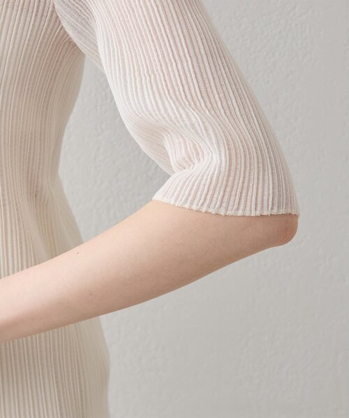 Whim Gazette（ウィムガゼット）の「プリーツハーフスリーブプルオーバー（Tシャツ/カットソー・レディース・ブラック/アイボリー・FREE）」の6枚目の写真