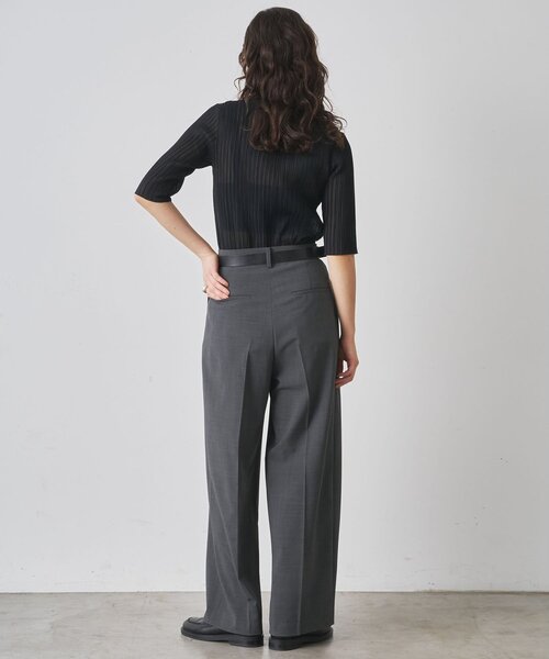 Whim Gazette（ウィムガゼット）の「プリーツハーフスリーブプルオーバー（Tシャツ/カットソー・レディース・ブラック/アイボリー・FREE）」の15枚目の写真