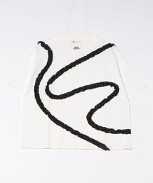 (BD)【BARNDOOR】レース素材 フリル ウェーブ Tシャツ