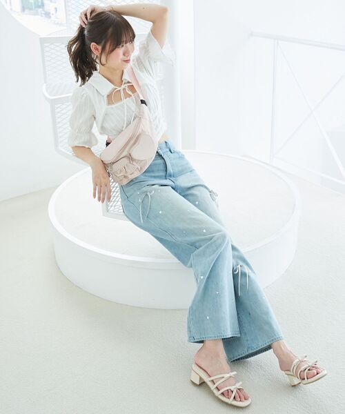 MAJESTIC LEGON(マジェスティックレゴン)の「トキメキデニム(デニムパンツ・レディース・サックスブルー/ピンク・SMALL/MEDIUM/LARGE)」の3枚目の写真