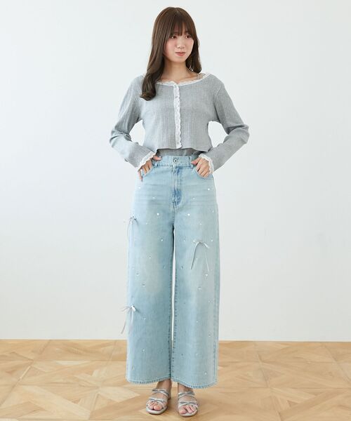 MAJESTIC LEGON(マジェスティックレゴン)の「トキメキデニム(デニムパンツ・レディース・サックスブルー/ピンク・SMALL/MEDIUM/LARGE)」の15枚目の写真