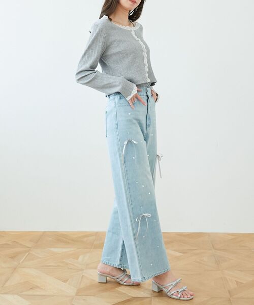 MAJESTIC LEGON(マジェスティックレゴン)の「トキメキデニム(デニムパンツ・レディース・サックスブルー/ピンク・SMALL/MEDIUM/LARGE)」の16枚目の写真