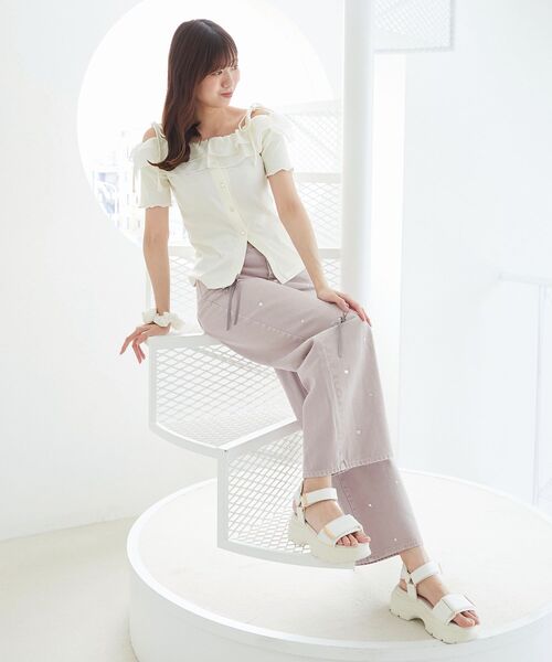 MAJESTIC LEGON(マジェスティックレゴン)の「トキメキデニム(デニムパンツ・レディース・サックスブルー/ピンク・SMALL/MEDIUM/LARGE)」の18枚目の写真