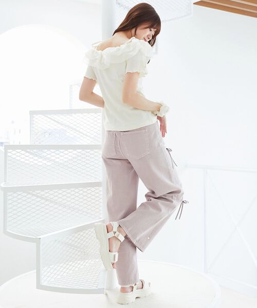 MAJESTIC LEGON(マジェスティックレゴン)の「トキメキデニム(デニムパンツ・レディース・サックスブルー/ピンク・SMALL/MEDIUM/LARGE)」の20枚目の写真