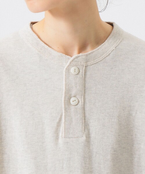 Healthknit（ヘルスニット）の「【別注】Healthknit / BB ヘンリーネック Tシャツ ７分袖（Tシャツ/カットソー・レディース・ナチュラル/ブラック系その他4・ONE SIZE）」の3枚目の写真