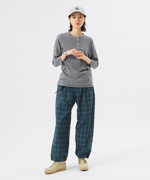 Healthknit（ヘルスニット）の「【別注】Healthknit / BB ヘンリーネック Tシャツ ７分袖（Tシャツ/カットソー・レディース・ナチュラル/ブラック系その他4・ONE SIZE）」の6枚目の写真