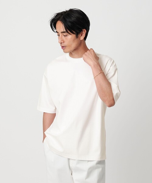 BEAUTY&YOUTH UNITED ARROWS(ビューティーアンドユースユナイテッドアローズ)の「スーパークール クルーネック カットソー -接触冷感 抗菌・防臭‐(Tシャツ/カットソー・メンズ・ネイビー/ライトグレー/ホワイト/ロイヤルブルー・S/M/L/XL)」の9枚目の写真