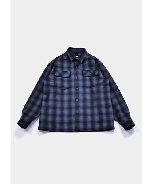 APPLEBUM(アップルバム)の「Nel Shirt Jacket(シャツ/ブラウス・メンズ・グレー/ブラウン・MEDIUM/LARGE/X-LARGE)」の2枚目の写真