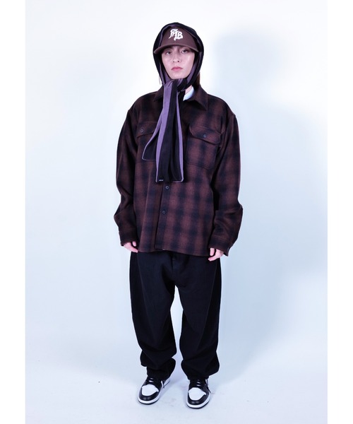 APPLEBUM(アップルバム)の「Nel Shirt Jacket(シャツ/ブラウス・メンズ・グレー/ブラウン・MEDIUM/LARGE/X-LARGE)」の7枚目の写真