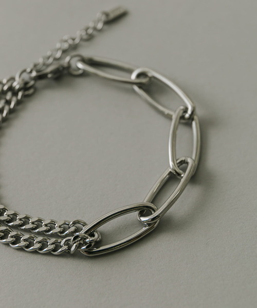 SMELLY（スメリー）の「ステンレスオーバルチェーンコンビブレスレット（ブレスレット・メンズ・シルバー・-）」の6枚目の写真