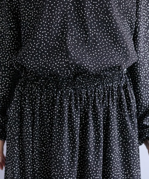 PUAL CE CIN（ピュアルセシン）の「【WEB限定・Du noir】ドット柄ウエストドロストワンピース（ワンピース・レディース・ドット・FREE）」の13枚目の写真