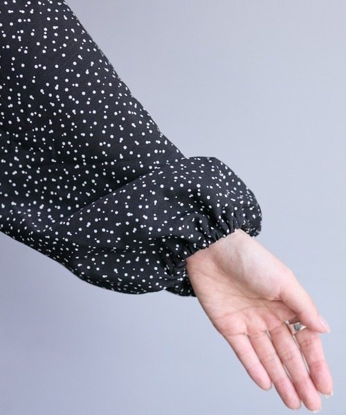 PUAL CE CIN（ピュアルセシン）の「【WEB限定・Du noir】ドット柄ウエストドロストワンピース（ワンピース・レディース・ドット・FREE）」の10枚目の写真