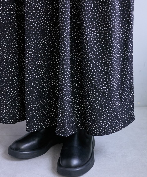 PUAL CE CIN（ピュアルセシン）の「【WEB限定・Du noir】ドット柄ウエストドロストワンピース（ワンピース・レディース・ドット・FREE）」の9枚目の写真