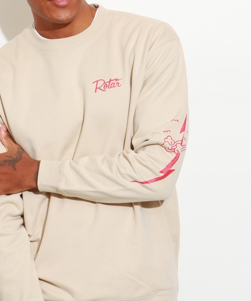 ROTAR(ローター)の「RT Ligtning SWEAT(スウェット・メンズ・サンドベージュ/ホワイト/ブラック/ミックスグレー・X-LARGE/LARGE/MEDIUM/SMALL)」の4枚目の写真