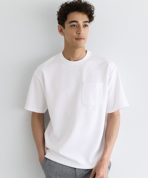 coca(coca)(コカ)の「ソフトジャージポケットTシャツ(Tシャツ/カットソー・メンズ・ホワイト/イエロー/グレイッシュベージュ/ブラック・XL/M/L)」の1枚目の写真